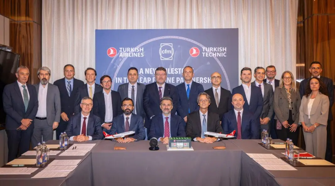 Turkish Airlines e CFM assinam memorando de entendimento para mais de 600 motores LEAP-1B - Crédito: divulgação Turkish Airlines e CFM assinam memorando de entendimento para mais de 600 motores LEAP-1B - Crédito: divulgação
