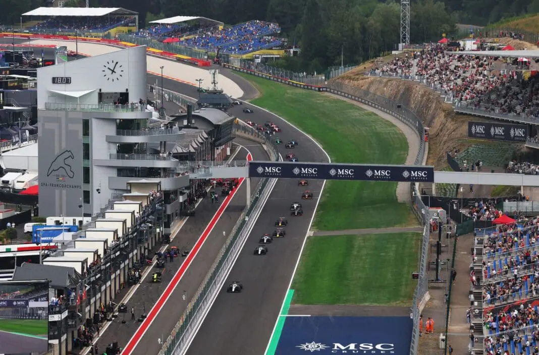 Marca da MSC Cruzeiros no circuito da Bélgica - Crédito: divulgação