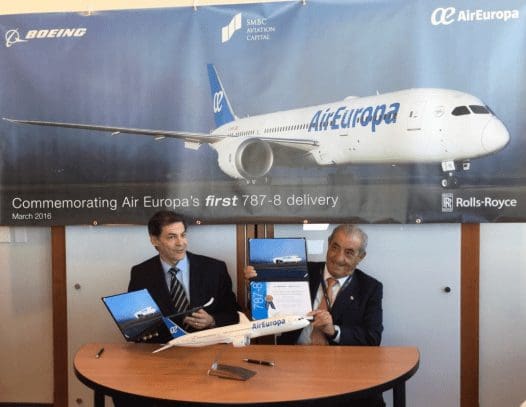 Air Europa recebe seu primeiro Boeing 787 Dreamliner