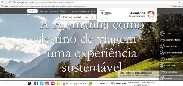 Alemanha lança novo mapa do seu turismo ecológico