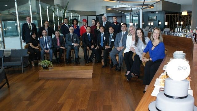 Representantes da companhias aéreas que formam a Star Alliance (Foto: Lucas Kina)