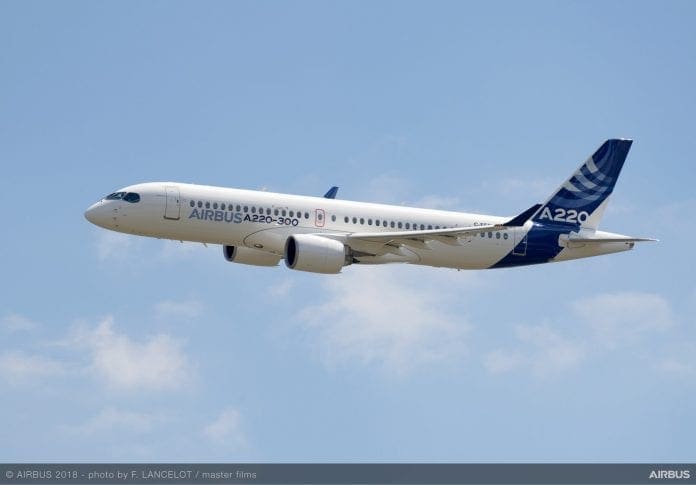 Nova aérea dos Estados Unidos assina termo para compra de 60 aeronaves A220-300