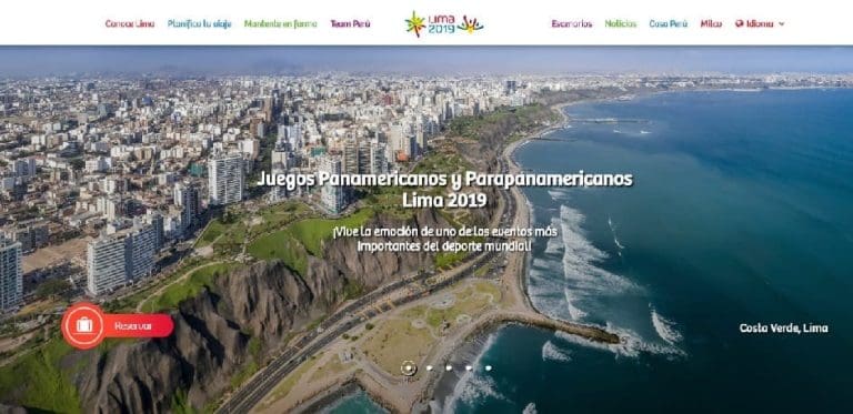 Site sobre os Jogos Pan-Americanos Lima 2019, com ofertas de viagens, é lançado pela Promperú