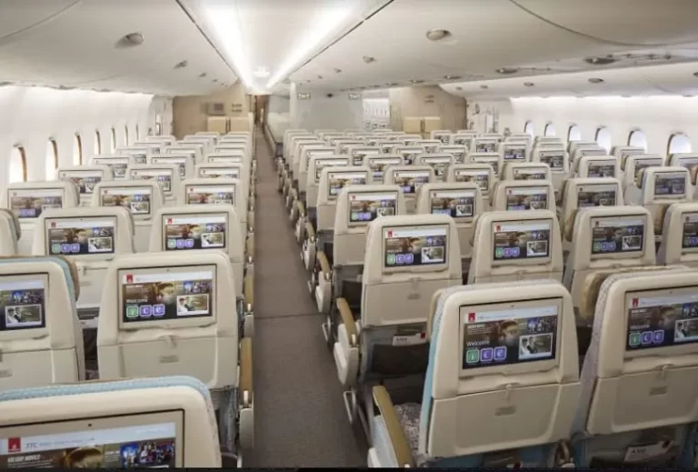 Interior da aeronava A380 (Crédito: Emirates)