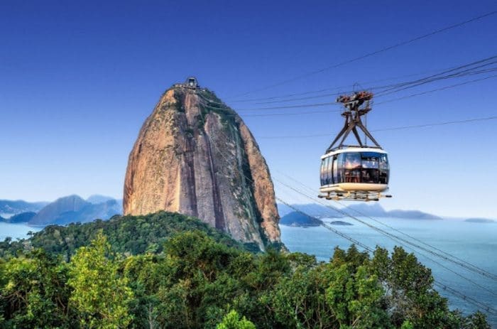 Vista do parque Bondinho Pão de Açúcar