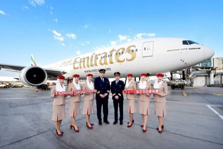 Emirates retoma voo para aeroporto Haneda em Tóquio