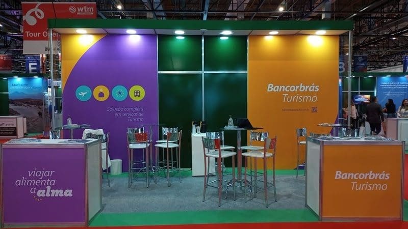 Espaço Bancorbrás na WTM Latin America 2023 (Foto: Divulgação)