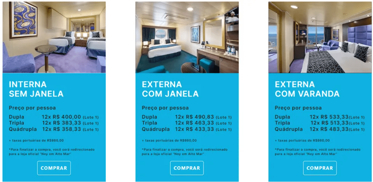 Valores Ney em Alto Mar