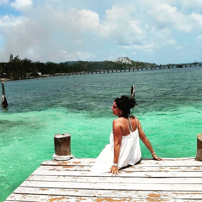 Márcia também conheceu a Isla Mujeres, no México 