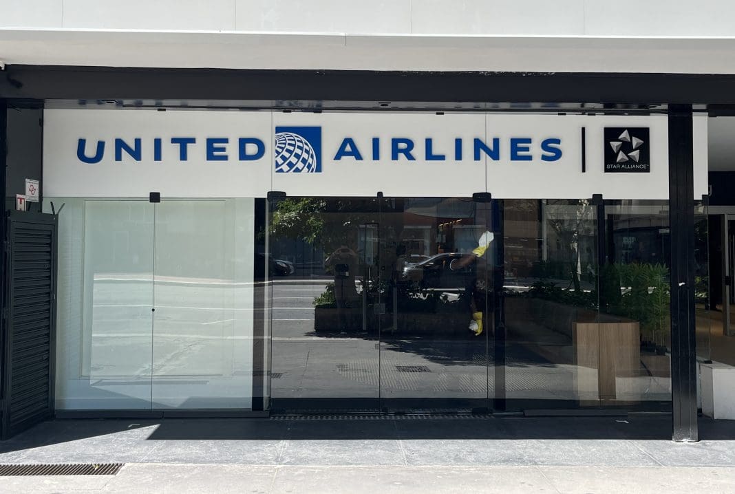 Loja física da United Airlines na Avenida Paulista