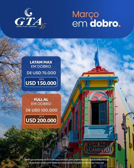 Campanha é válida para viagens com duração de até 30 dias - Crédito: GTA