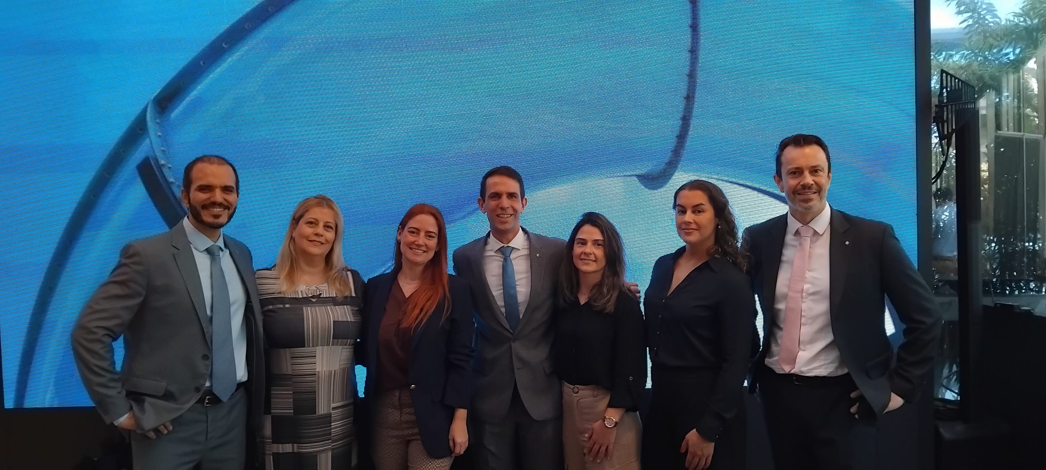 Rafael Grosso, Adriana Barbosa, Fernanda Zebral, Ivan Mauro, Priscila Dias, Elizangela Silva e Eduardo Simões, da equipe MSC - Foto: Denis Rugeri / DT 