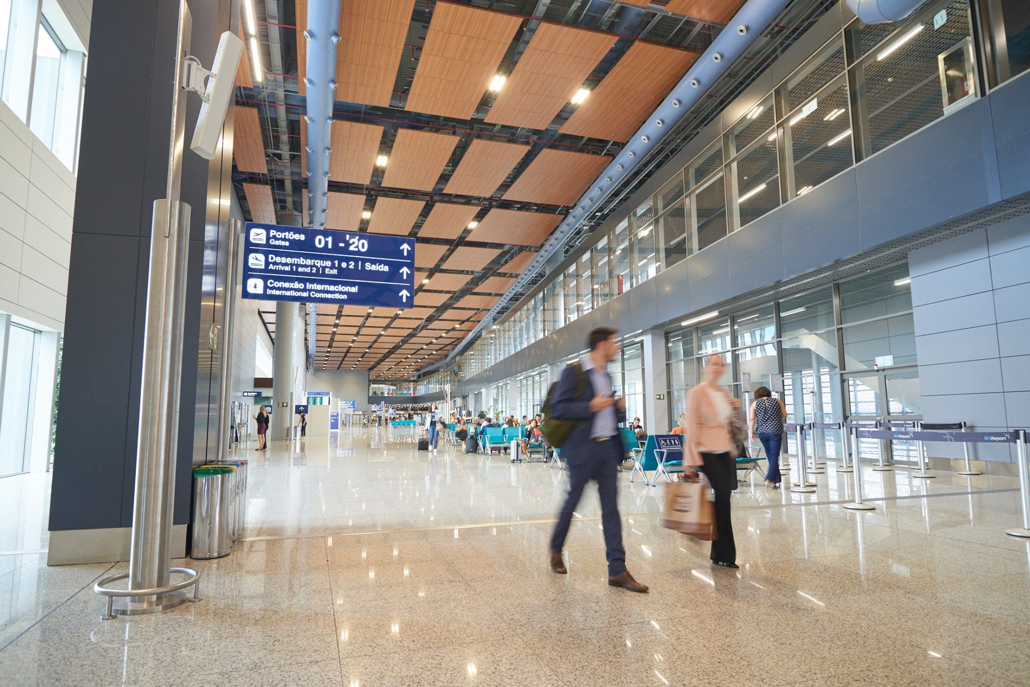 Nos últimos anos, terminal internacional mineiro ganhou destaque nacional em movimentação de passageiros, além de reconhecimentos em ESG - Foto: divulgação BH Airport