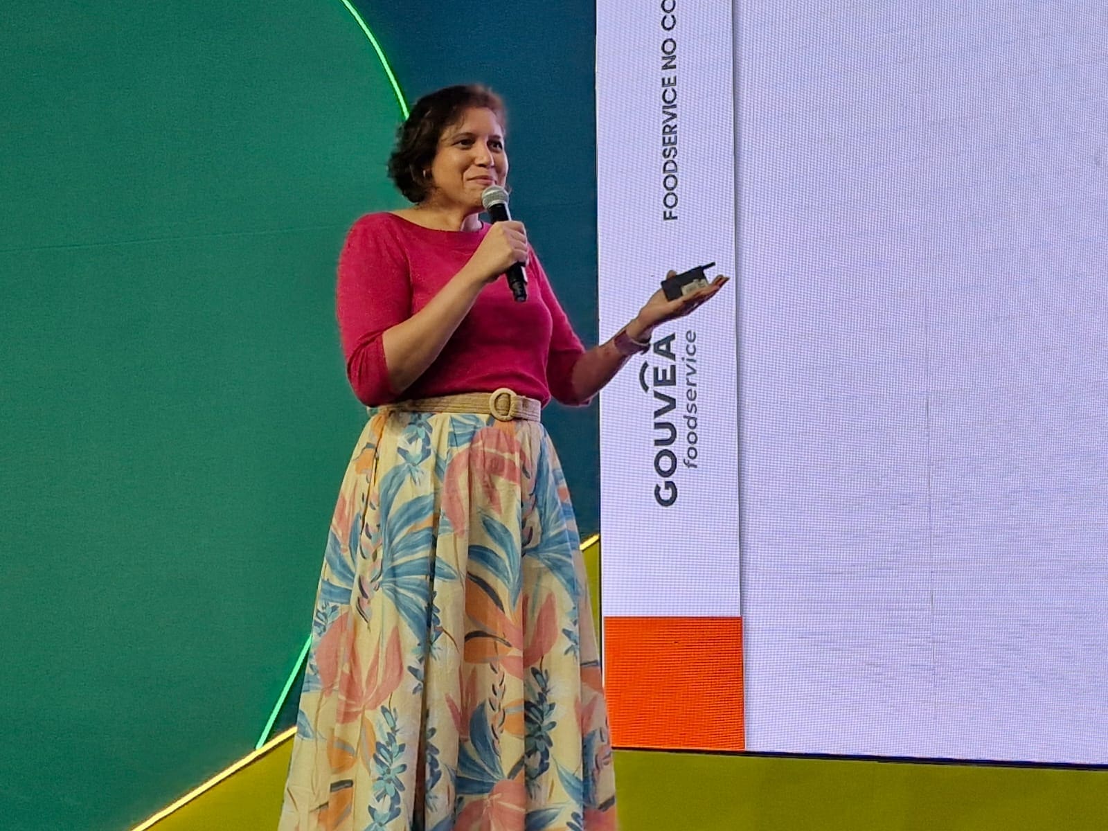 Cristina Souza, da Gouvêa Foodservice, pede uso da tecnologia para 'resolver problemas do futuro' - Foto: Bruno Almeida / DT