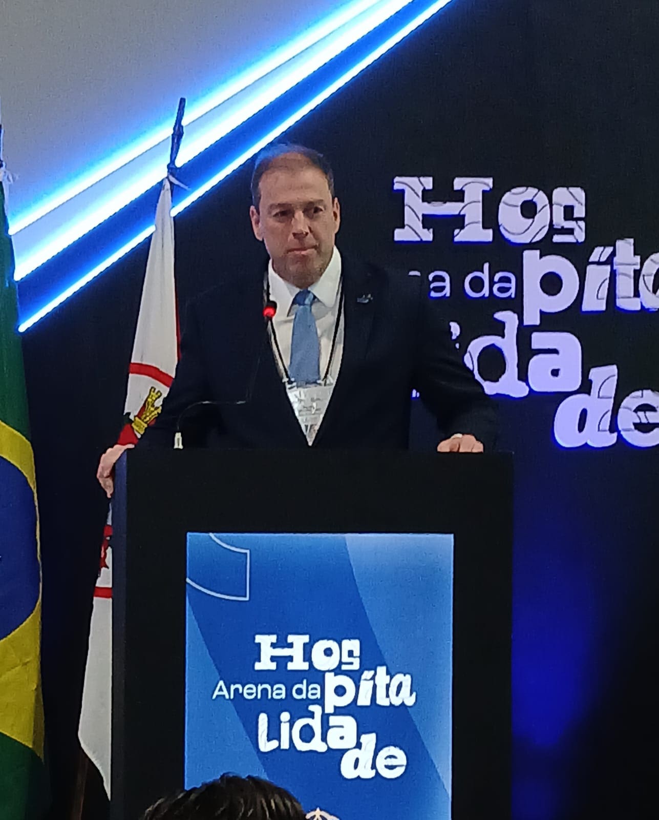 Marcelo Picka Van Roey, presidente da Resorts Brasil, durante a abertura da Equipotel (Foto: Paulo Atzingen / DT)