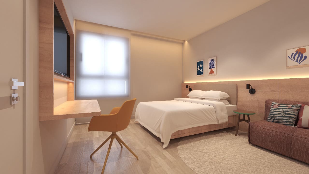 Apartamento do Hampton by Hilton Caraguatatuba Serramar combina conforto e padrão internacional de hospedagem - Foto: divulgação 