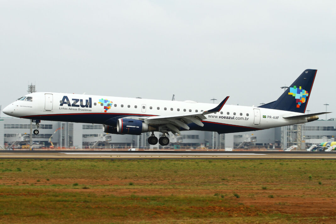 Azul Embraer E1 - Crédito: divulgação - Fitcataratas