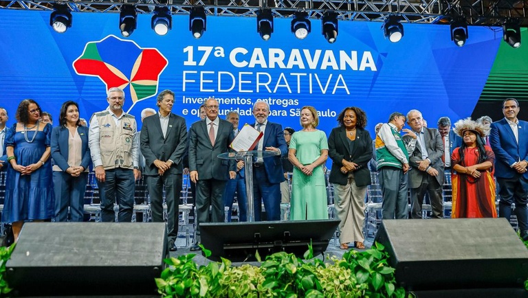 Ministro do Turismo, Gustavo Feliciano, participa da 17ª Caravana Federativa em São Paulo e reforça apoio aos municípios - Crédito: Ricardo Stuckert