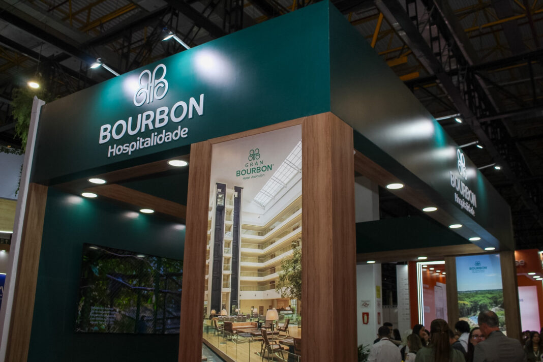 Estande da Bourbon Hospitalidade na WTM Latin America, realizada no Expo Center Norte, em São Paulo. Crédito: Felipe Maresca / DT