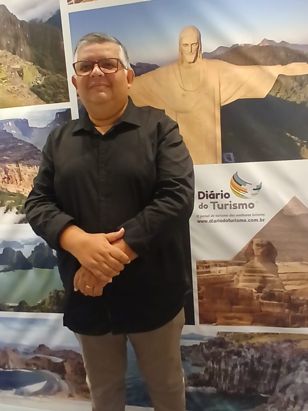 Sidnesio Gomes de Moura, coordenador do Fórum Nacional de Turismo Religioso, durante visita à redação do DIÁRIO do Turismo em São Paulo. - Crédito: Paulo Atzingen / DT