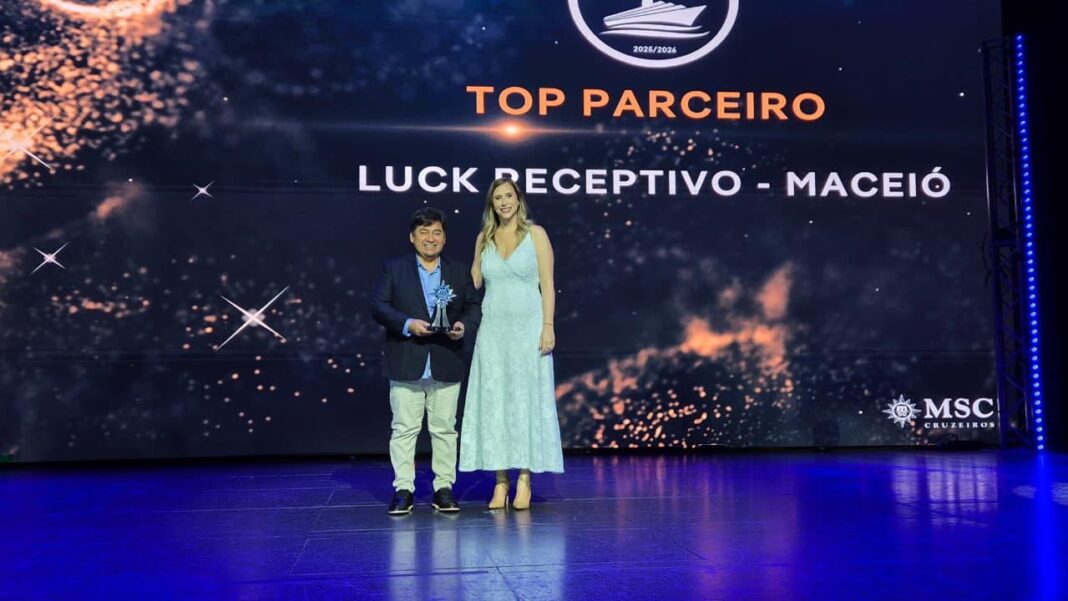 Luck Receptivo Maceió ganha reconhecimento da MSC Cruzeiros no Brasil - Crédito: Marcos Arruda