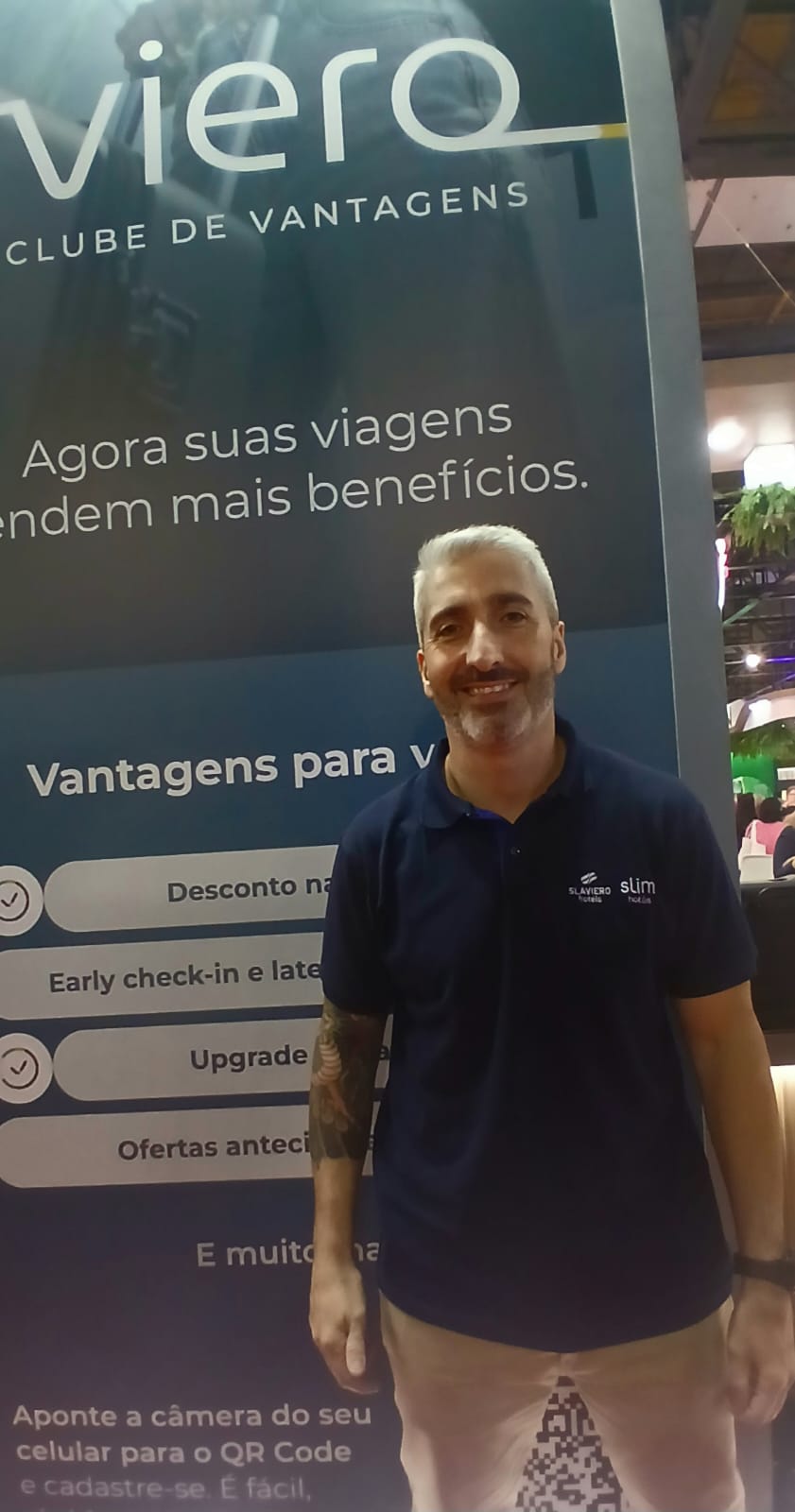 Ricardo Nielsen, diretor de Vendas, Marketing e Distribuição (CRO) da Slaviero Hotéis, durante entrevista ao Diário do Turismo na WTM Latin America 2026, em São Paulo. - Crédito: Paulo Atzingen / DT