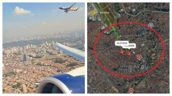 Cenipa Azul e Gol quase colidem