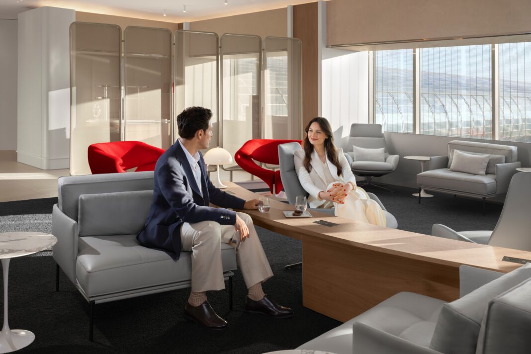 Novo lounge La Première da Air France no Aeroporto Paris-Charles de Gaulle reúne alta gastronomia, spa, suítes privativas e áreas exclusivas para passageiros da primeira classe. Crédito: Divulgação Air France