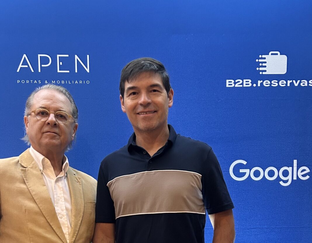 Orlando de Souza, presidente executivo do FOHB, e Marcos Fernando Gay, fundador e CEO da B2B Reservas - Crédito: divulgação