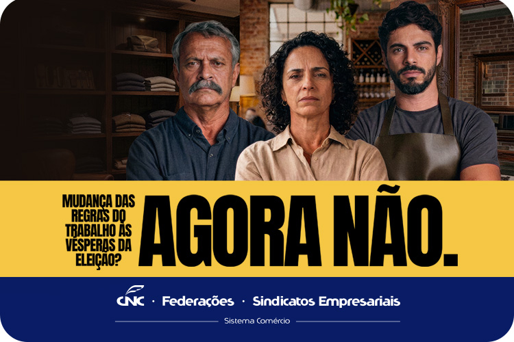 Material divulgado pela CNC destaca preocupação do setor produtivo com mudanças na escala 6x1. Crédito: Divulgação Material divulgado pela CNC destaca preocupação do setor produtivo com mudanças na escala 6x1. Crédito: Divulgação
