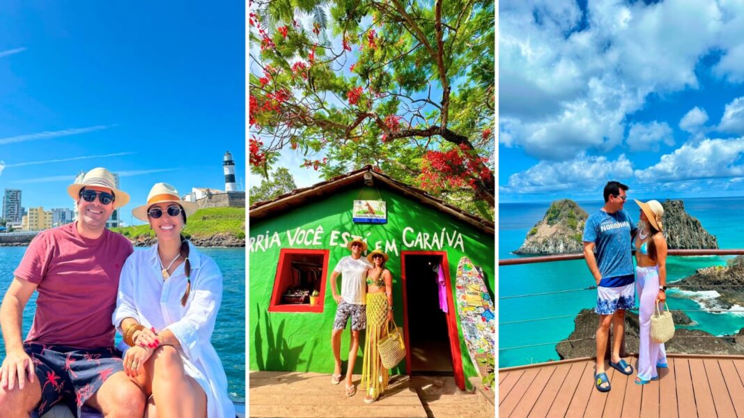 Registros de viagens mostram diferentes destinos brasileiros visitados ao longo da trajetória do projeto — Foto: Divulgação